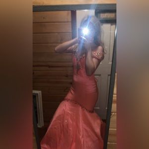 mac duggal pink pageant/prom dress size 6